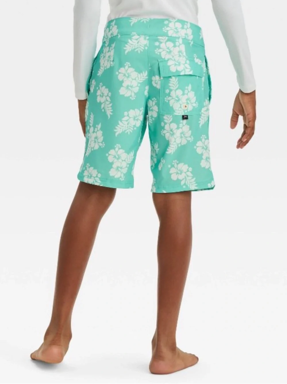 Art Class Boys' Floral Swim Shorts - Green